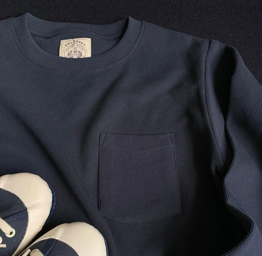CADET HEAVY LONG SLEEVED CREW WITH POCKET