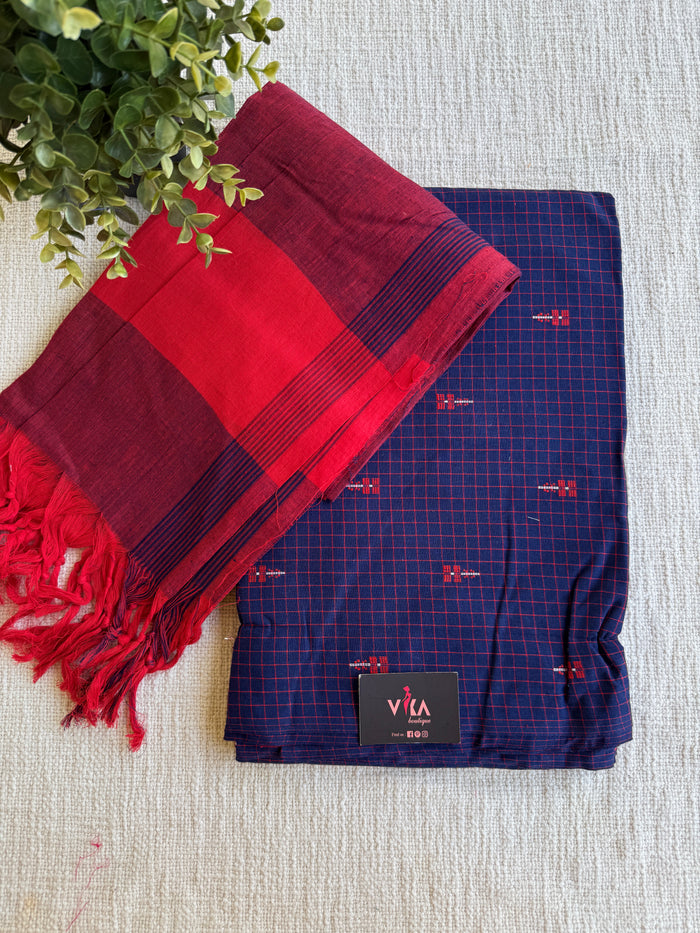 Checked pure cotton suit set
