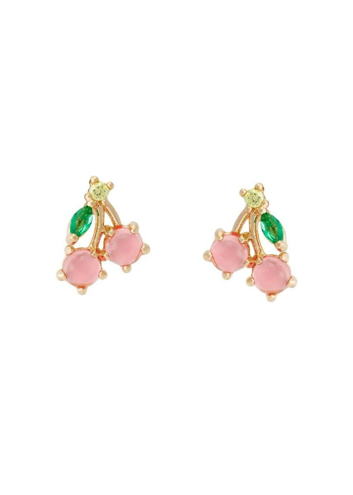 Cherry Studs - Gold