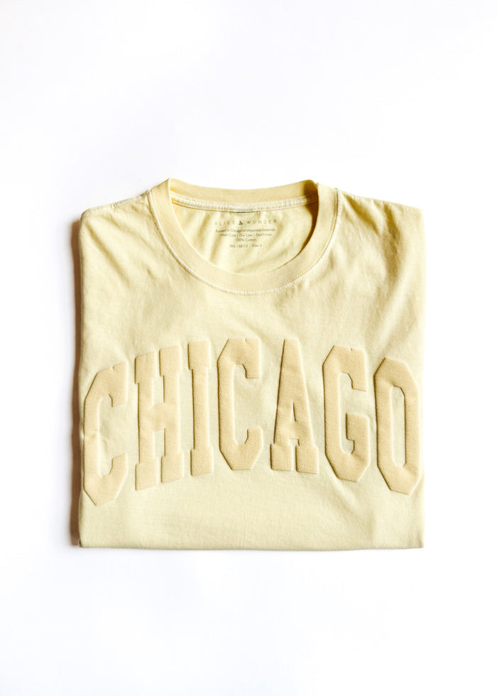Chicago Collegiate Puff Unisex Tee - Buttermilk