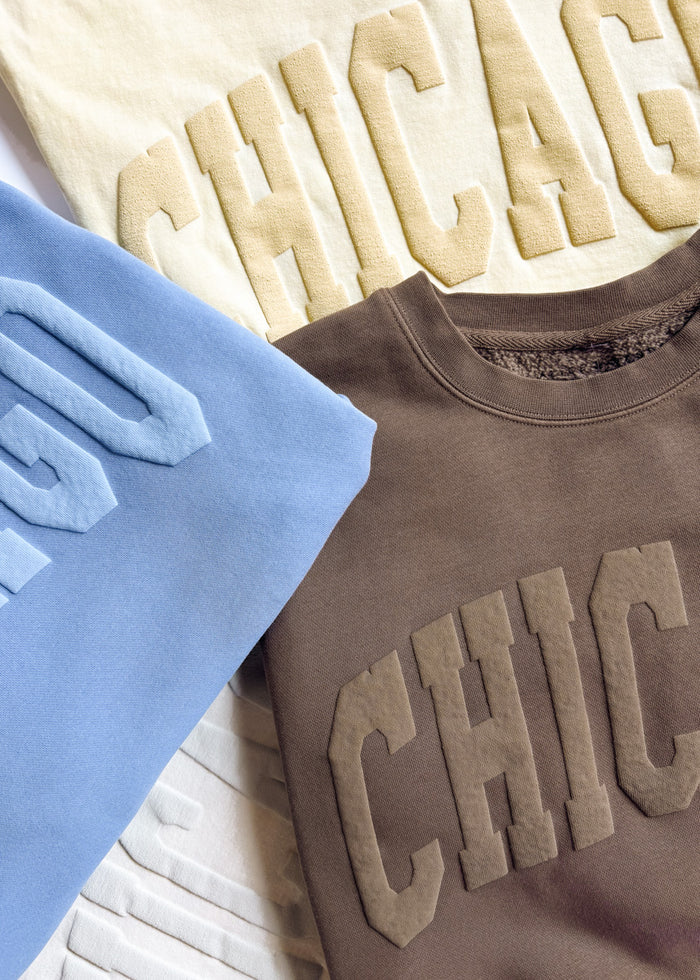 Chicago Collegiate Puff Unisex Tee - Buttermilk