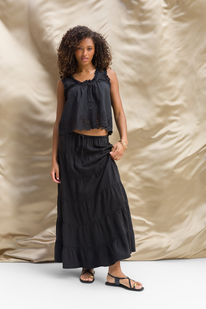 Claremont Black Skirt - Bottoms - Velvet Heart Clothing