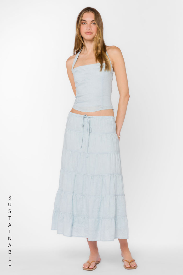Claremont Blue Skirt - Bottoms - Velvet Heart Clothing