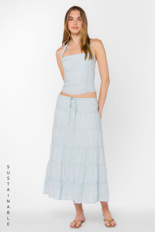 Claremont Blue Skirt - Bottoms - Velvet Heart Clothing