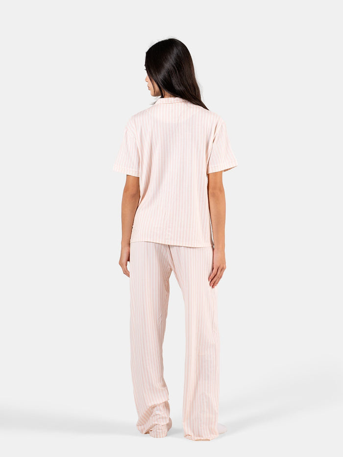 CLASSIC STRIP PANTS SET BABY PINK X WHITE 4