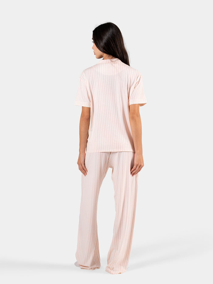 CLASSIC STRIP PANTS SET BABY PINK X WHITE 5