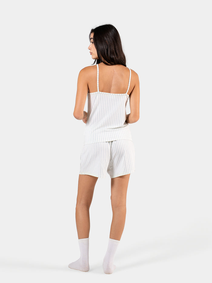 CLASSIC STRIP SPAGHETTI-SHORT SET BABY BLUE X WHITE 2
