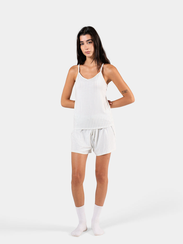 CLASSIC STRIP SPAGHETTI-SHORT SET BABY BLUE X WHITE 3