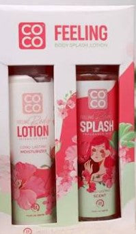 كوكو بادي سبلاش +بادي لوشن فيلينج احمر - Coco Body Splash & Body Lotion Set - Red Feeling