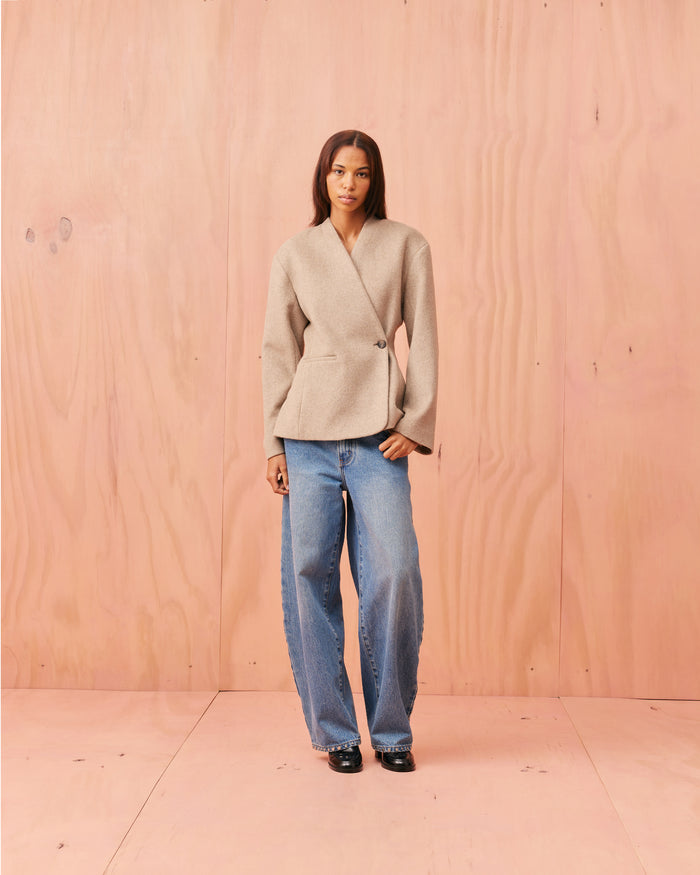 COCO WOOL BLAZER OAT
