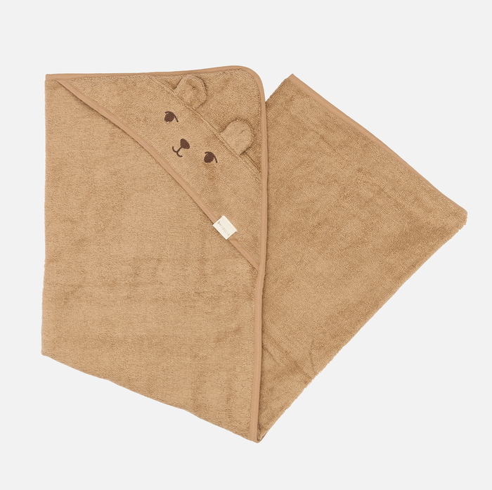 Cotton Bear Towel - Tobacco Brown