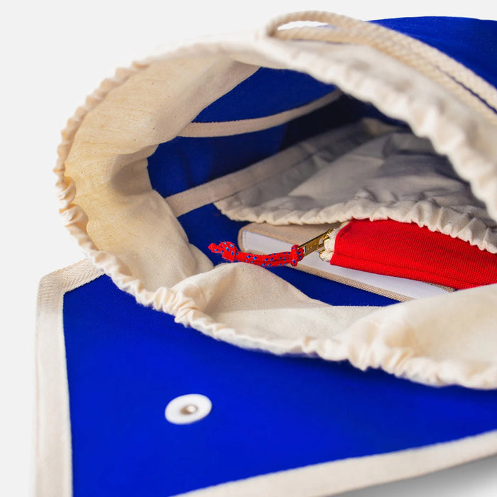 Cotton Canvas Scout Backpack - Blue