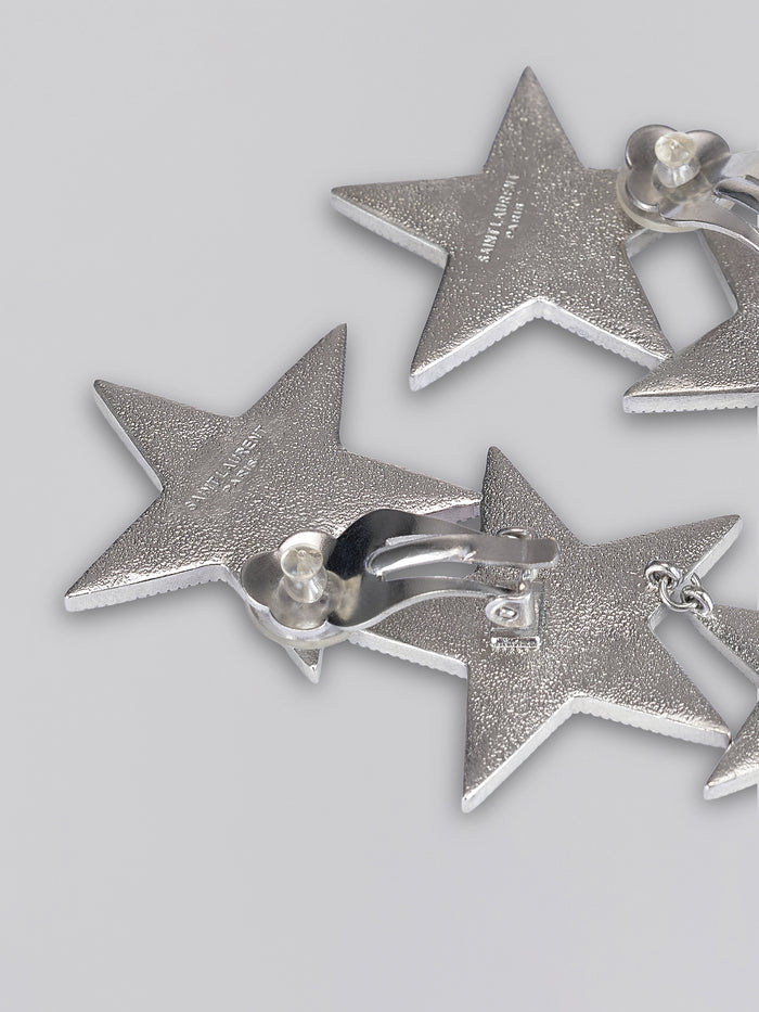 Crystal Star Chain Drop Earrings