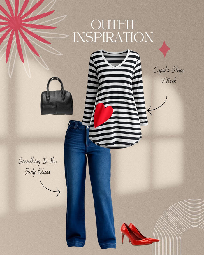 Cupid’s Stripe V-Neck