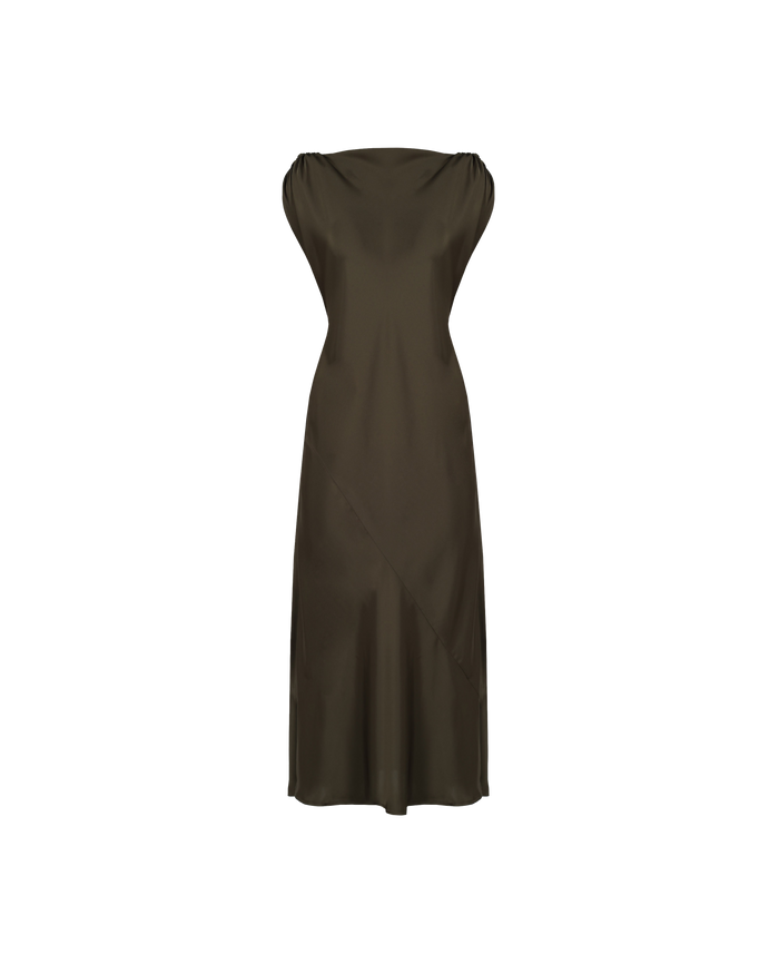 CURTIS MIDI DRESS JETTA GREEN