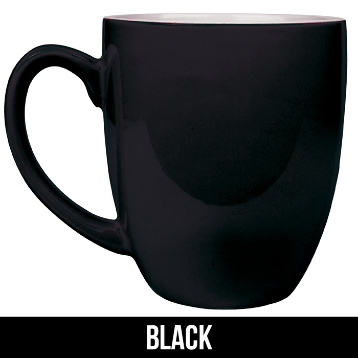 Custom 16 oz. Ceramic Bistro LazerMug - LZR