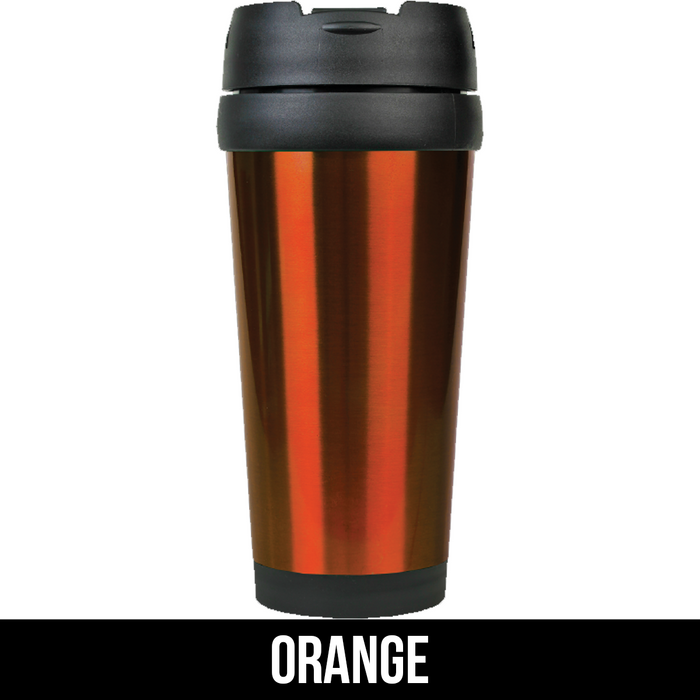 Custom 16 oz. Laserable Stainless Steel Travel Mug without Handle