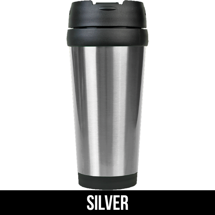 Custom 16 oz. Laserable Stainless Steel Travel Mug without Handle