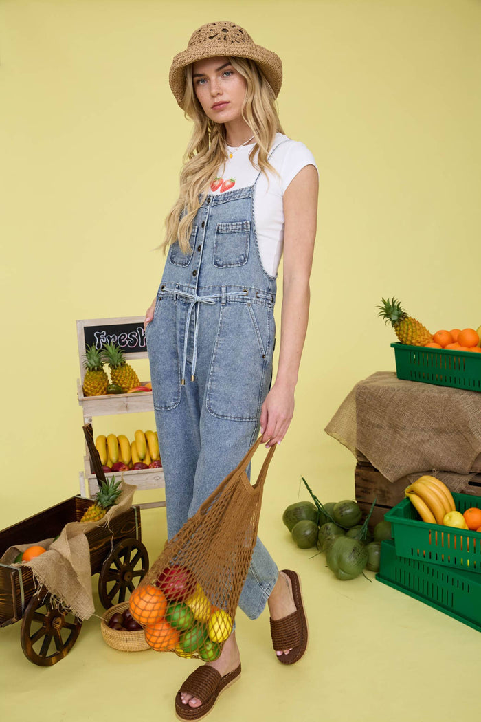Denim overalls