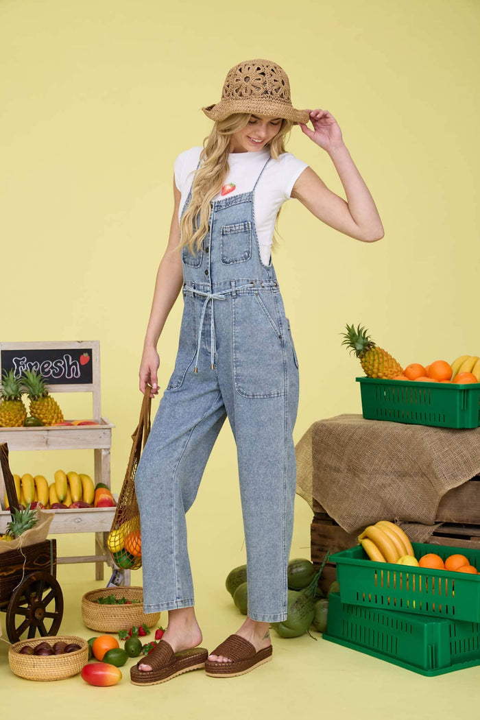 Denim overalls