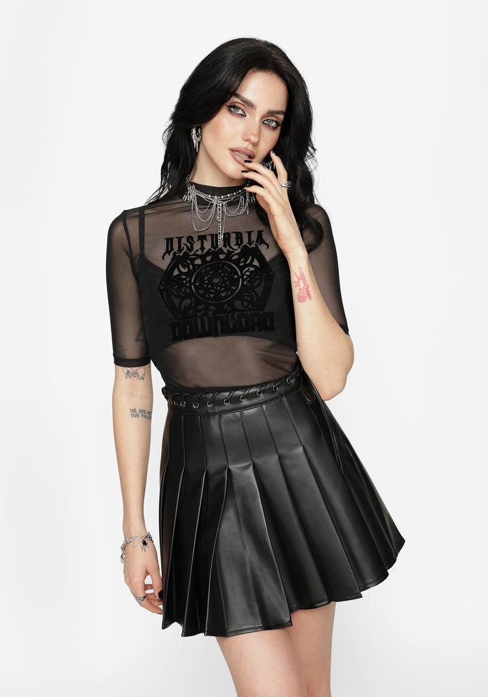 Disturbia X Download Flocked Mesh Top