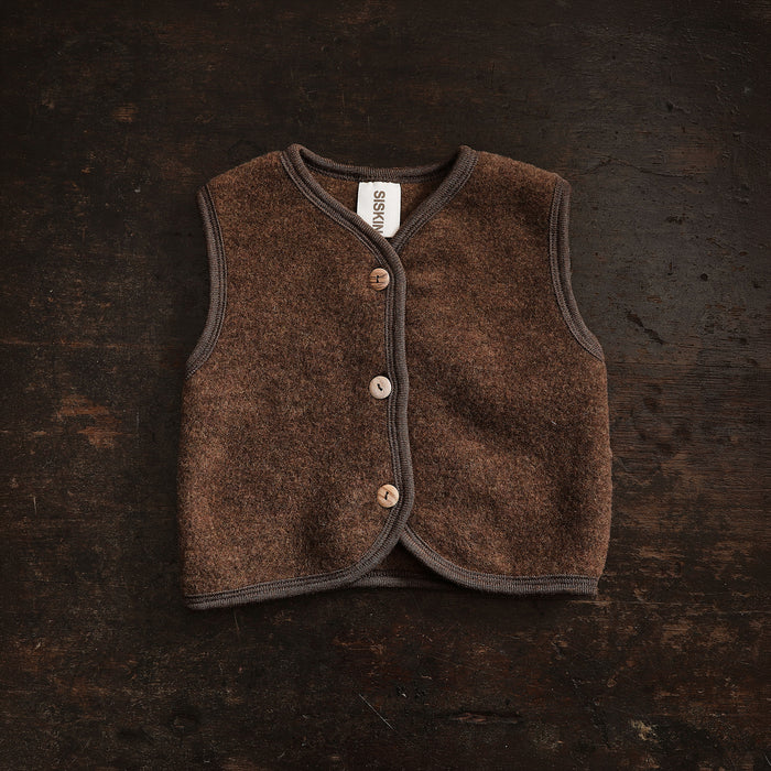 Eider Baby & Kids Vest - Merino Wool Fleece - Sycamore