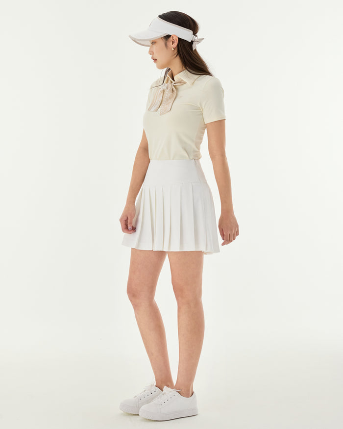 Fair Liar Silk Scarf Set T Shirt (Cream)
