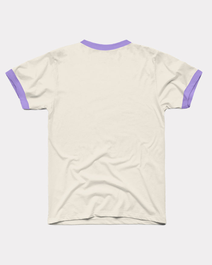 Essential White & Lavender Unisex Ringer
