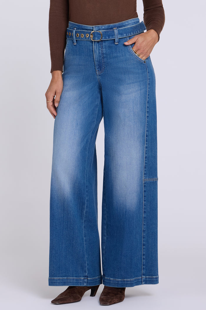 Gracie Wide Leg Jeans - Agave