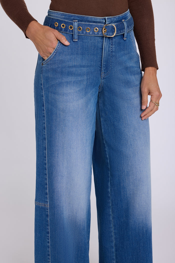 Gracie Wide Leg Jeans - Agave