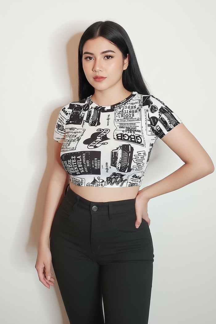 Graphic Crop Top