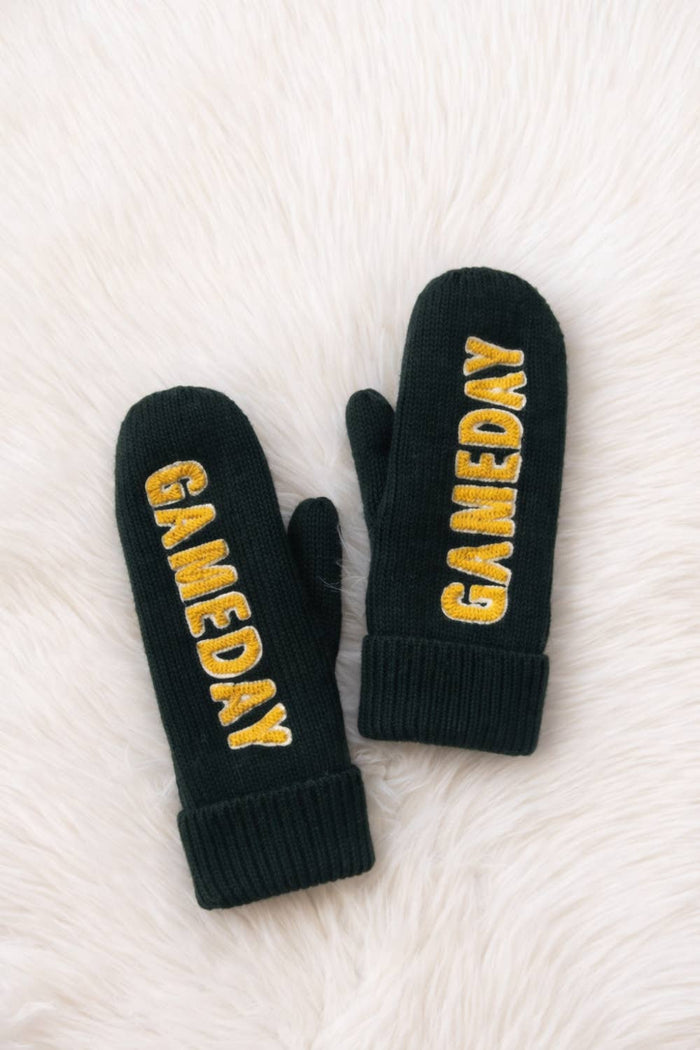 Green & Gold Game Day Mittens