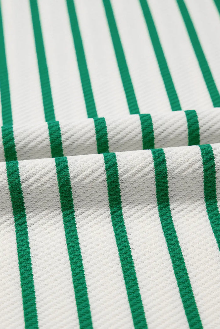 Green Stripe Plus Size St Patricks Day Round Neck T Shirt - Size/Plus Tops/Plus Tops & Tees