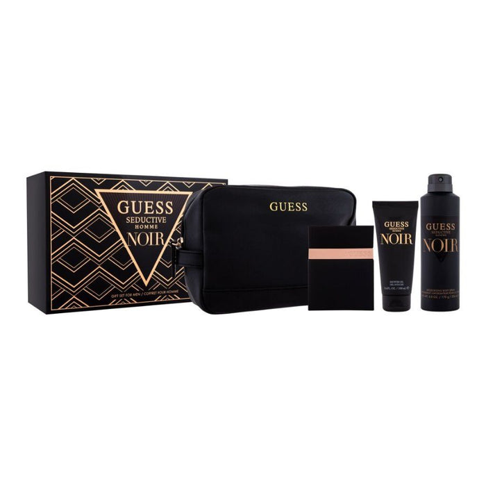 Guess Sed Noir by Guess for Men 3.4 oz EDT 4PC Gift Set