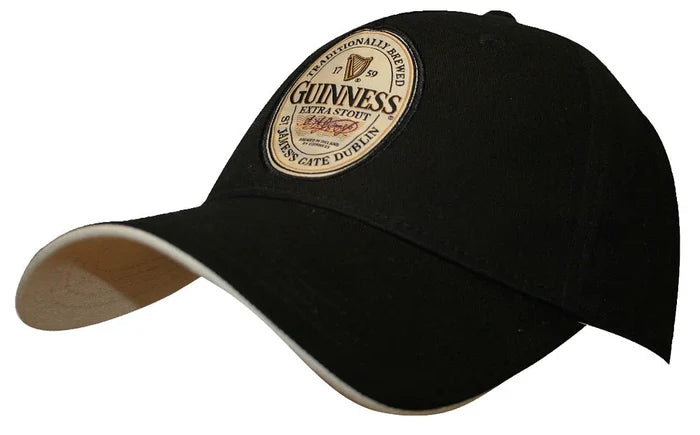 Guinness English Label Black Baseball Cap