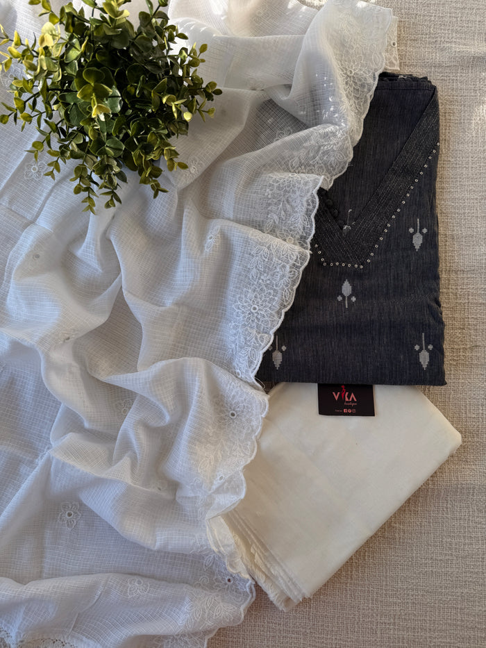 Handloom cotton salwar suit material