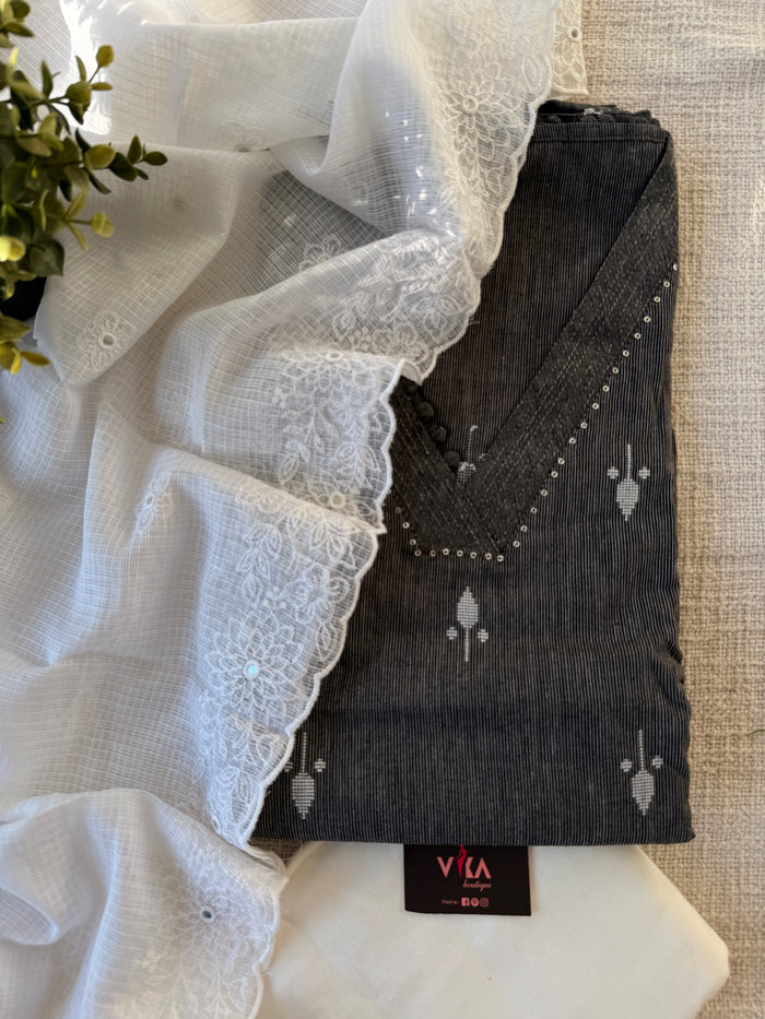 Handloom cotton salwar suit material
