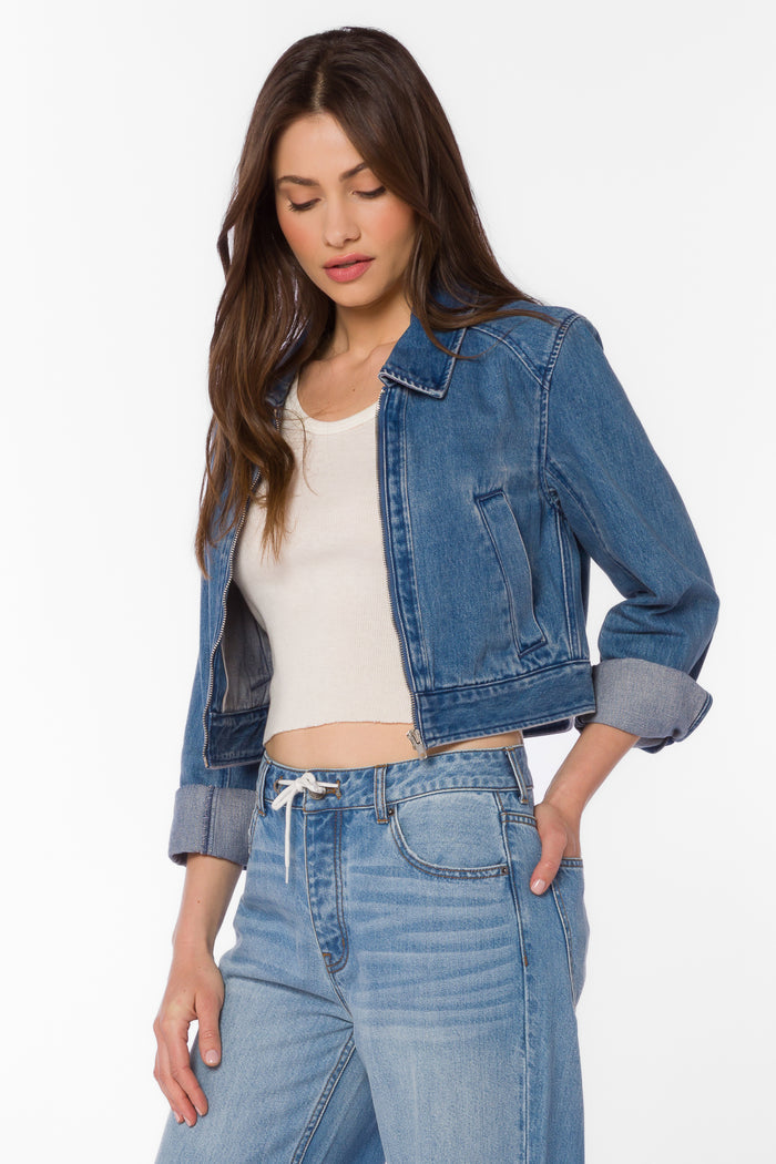 Happy Blue Jacket - Jackets & Outerwear - Velvet Heart Clothing