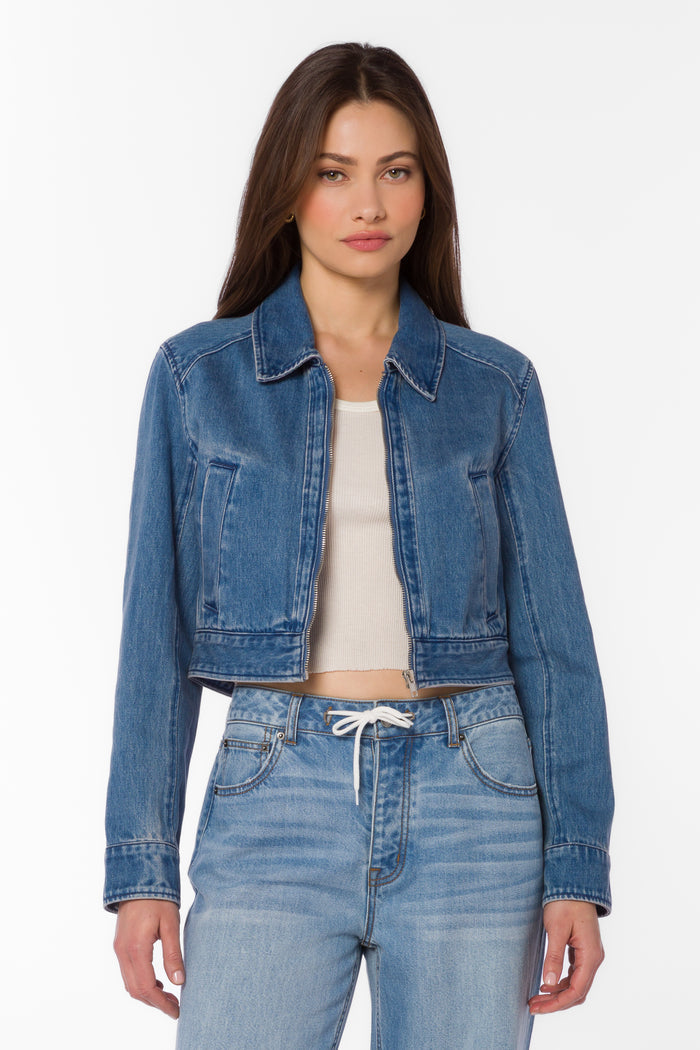 Happy Blue Jacket - Jackets & Outerwear - Velvet Heart Clothing