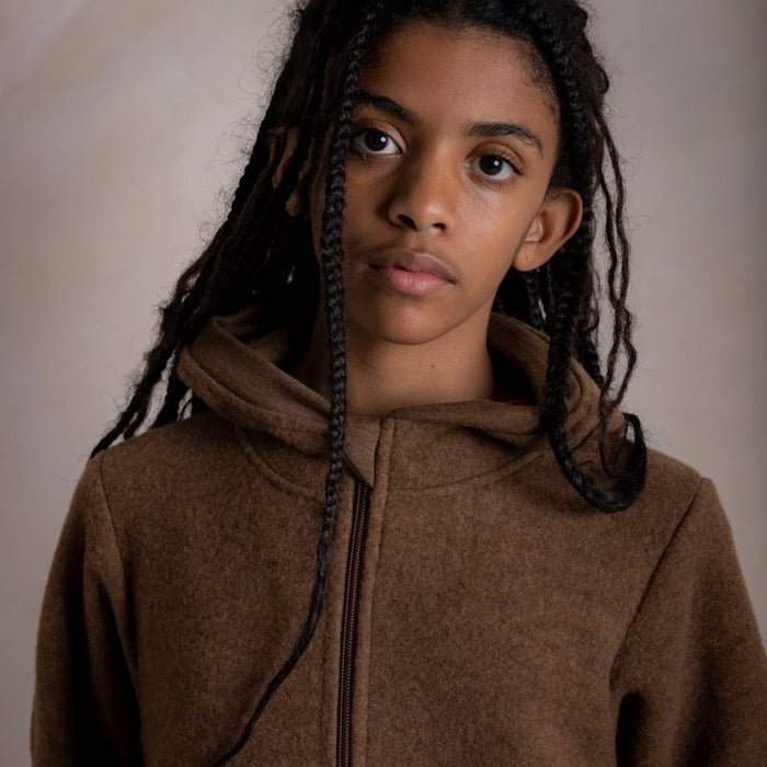 Hawk Kids Jacket - Merino Wool Fleece - Sycamore