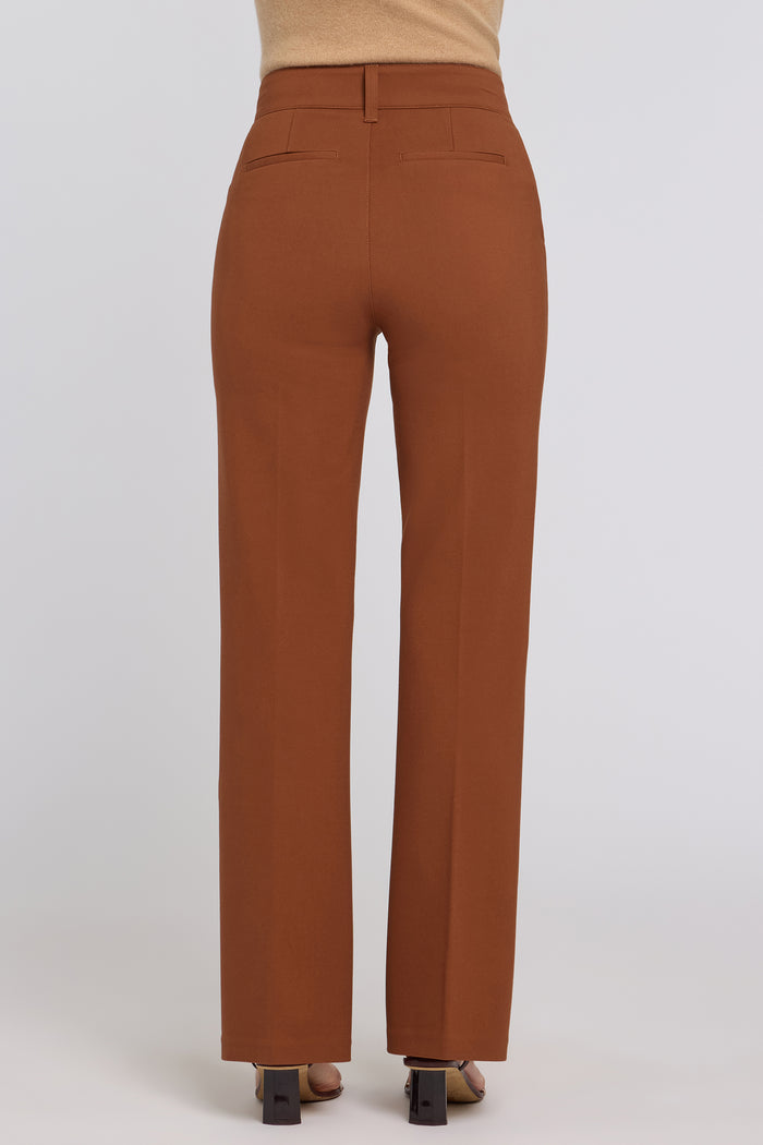 High Rise Bootcut Trouser Pants - Mocha Bisque