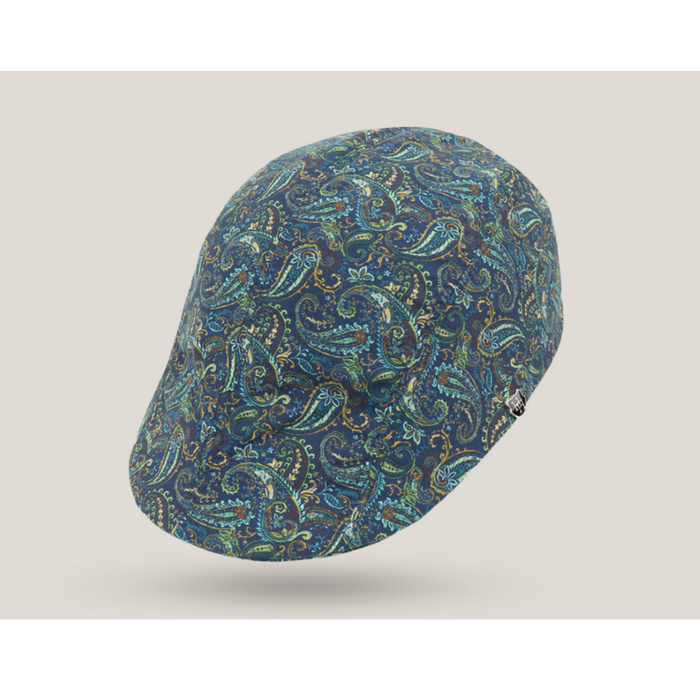 Hills Hats - Linen/Cotton Summer Paisley Duckbill- Paisley Teal
