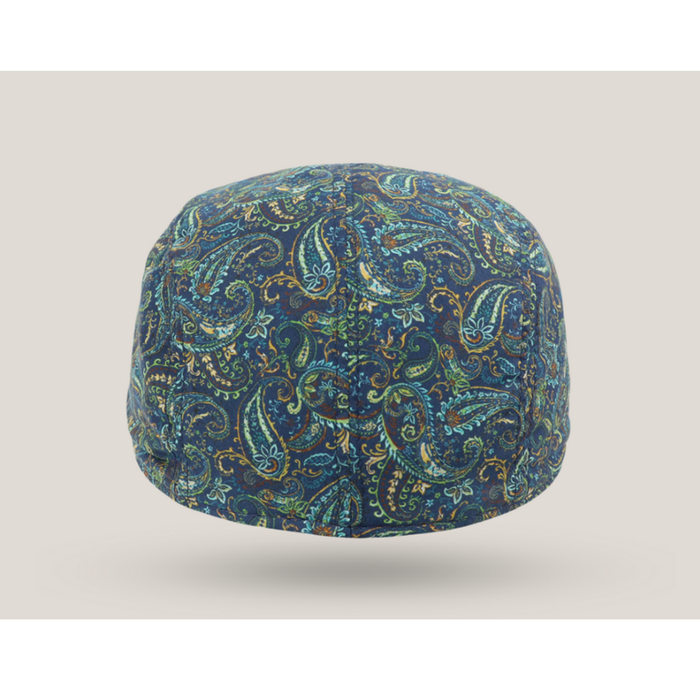 Hills Hats - Linen/Cotton Summer Paisley Duckbill- Paisley Teal
