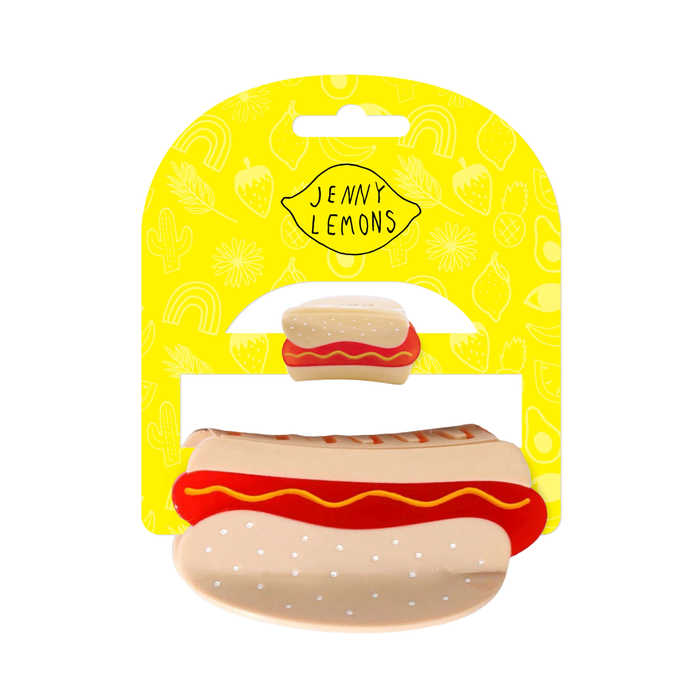 Hot Dog Mini & Me Hair Claw Clip Set