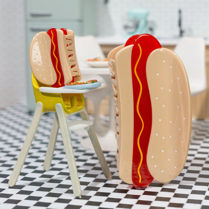 Hot Dog Mini & Me Hair Claw Clip Set