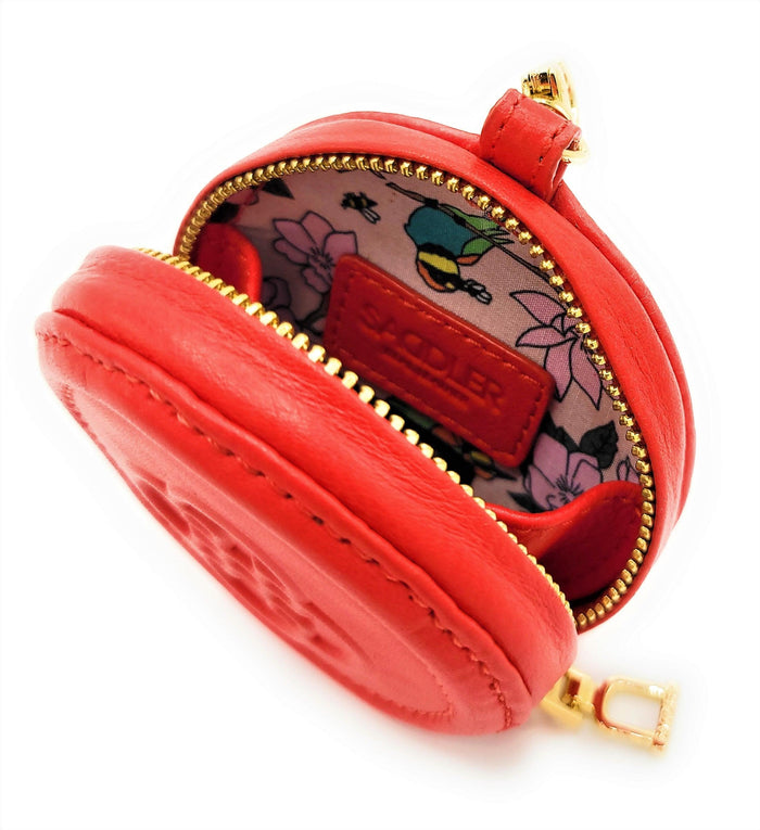 Ivy Leather Zip-Top Coin Purse – Red | Saddler - Bascora