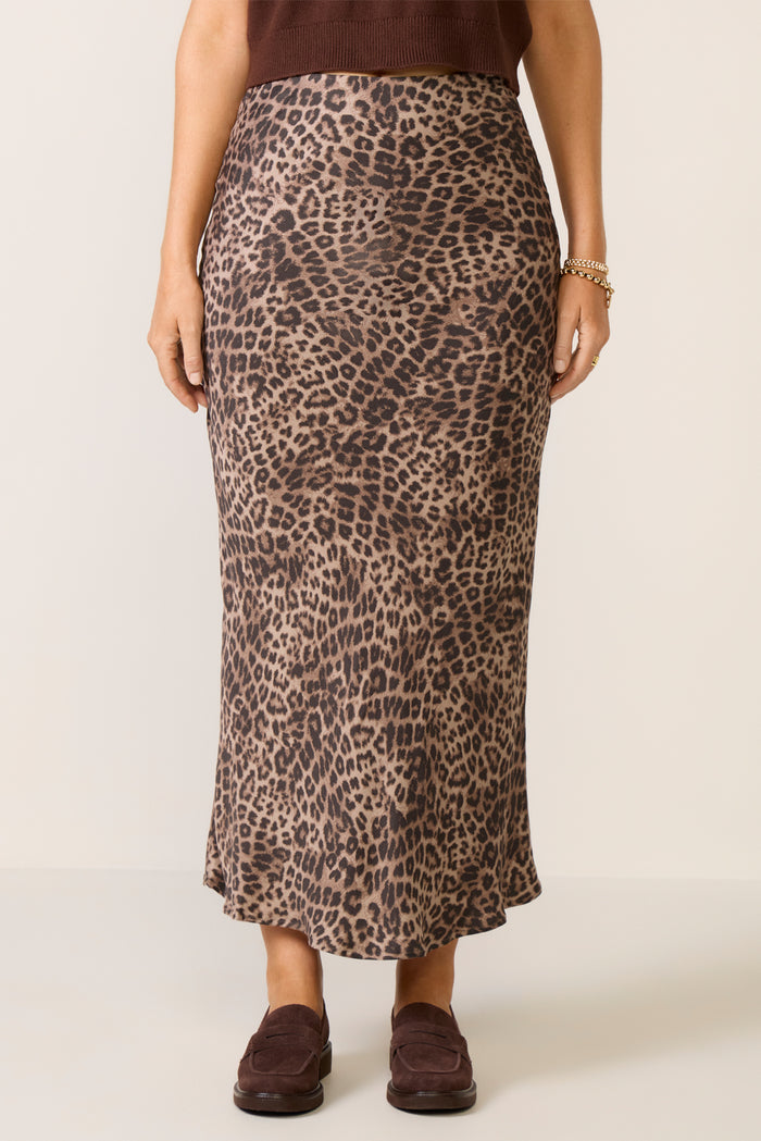 Izabel Leopard Maxi Skirt
