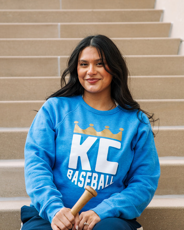 KC Crown Town Baseball Royal Crewneck