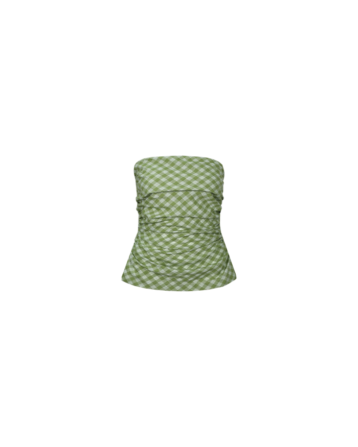 KLEIN GINGHAM BODICE APPLE GINGHAM
