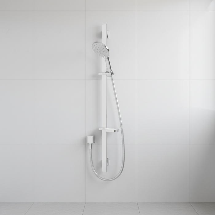 Koha Rail Shower Satinjet MKII White Faceplate